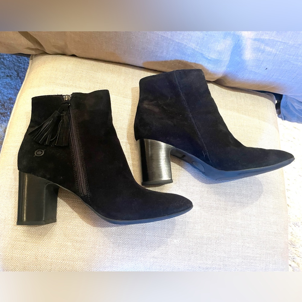 Born Black Suede Bootie size 11